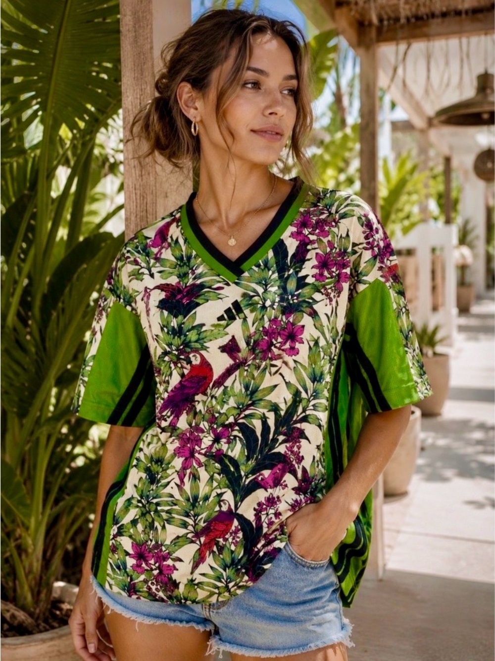 Adidas•Farm Rio Tropical Print Knit Jersey
